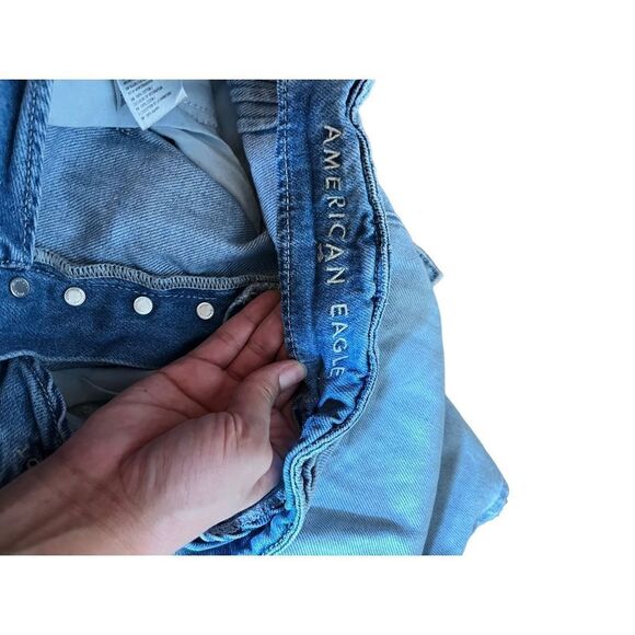 American Eagle Paper Bag Waist Mom Shorts With Belt Size 2 - Picture 9 of 9